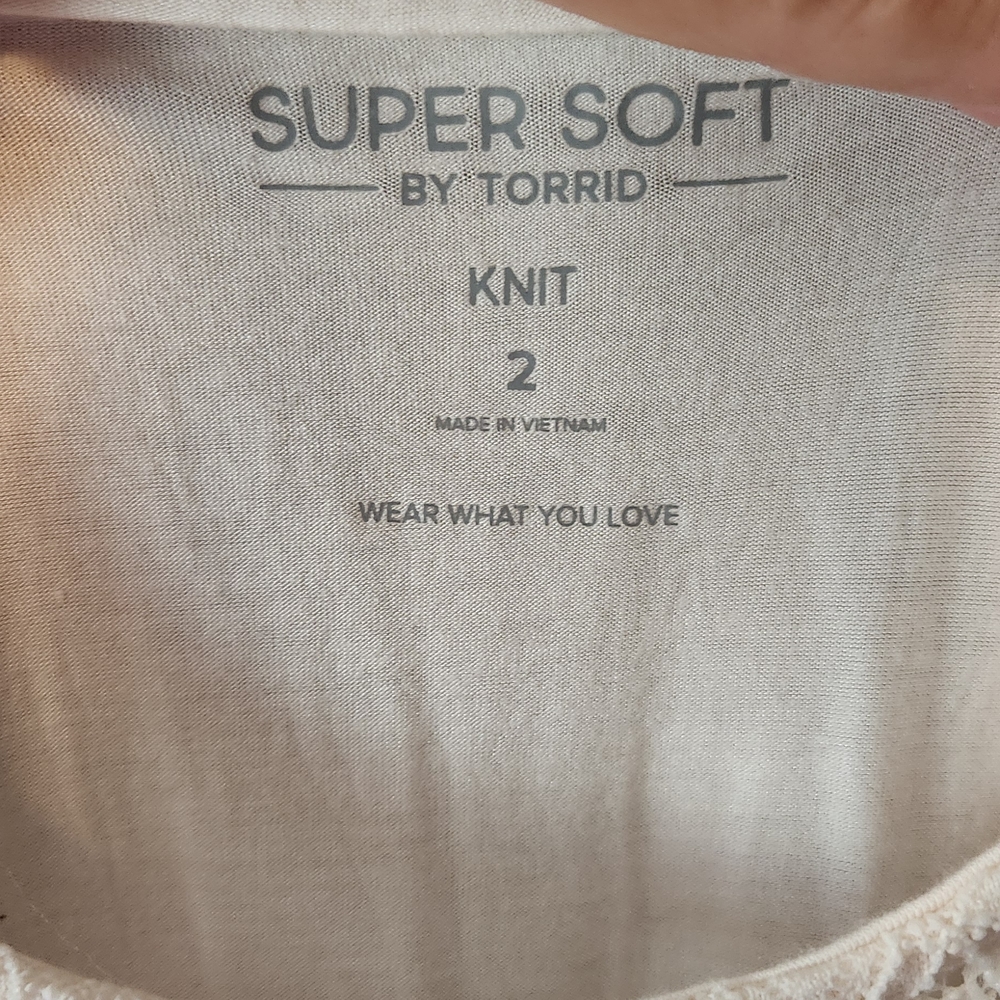Super Cute, And Comfy Torrid White Lace Blouse - Picture 5 of 5
